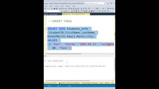 Famous SQL Interview Questions| Insert Data into the table Smartly|Insert Statement/Command Net Worth