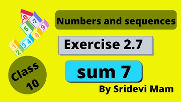 TN class 10 maths ch 2 Numbers and sequences ex 2.7 sum 7, 10th std tamil full book syllabus