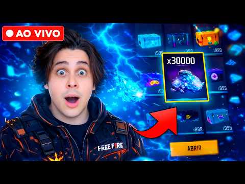 ABRINDO 10 MIL CAIXAS !! 8 ANOS JUNTANDO MEGA FREE FIRE AO VIVO