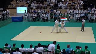 2018IH  男子柔道個人81kg級2回戦 喜成 鶴来（石川県） 対 押領司 足立学園（東京都）