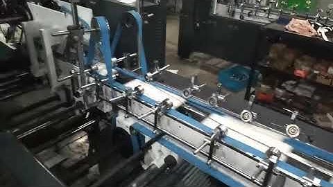 AS-B Series Prefolding Folding Gluing Machine test for Belgium customer