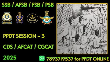PPDT Online 3 | SSB | AFSB | PSB | #icg #ssb #ppdt #ccbt #cds #oir #afcat #exam #upsc #ssbinterview