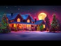 Winter Night at the Christmas Cabin – Peaceful Jazz Music Under the Full Moon
