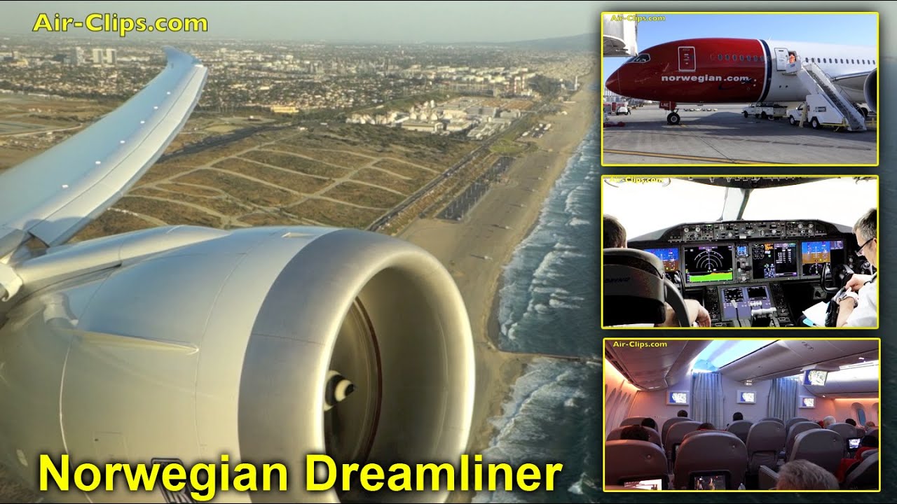 Norwegian Boeing 787-8 Los Angeles-Oslo, STUNNING VIEWS, Premium Class [AirClips full flight series]