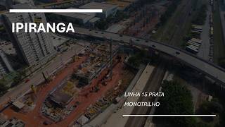 OBRAS LINHA 15 PRATA ESTAÇÃO IPIRANGA GANHA FORMA SENTIDO VILA PRUDENTE E NOVA ÁREA DE MANOBRAS