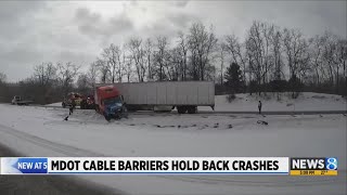 MDOT cable barriers hold back crashes