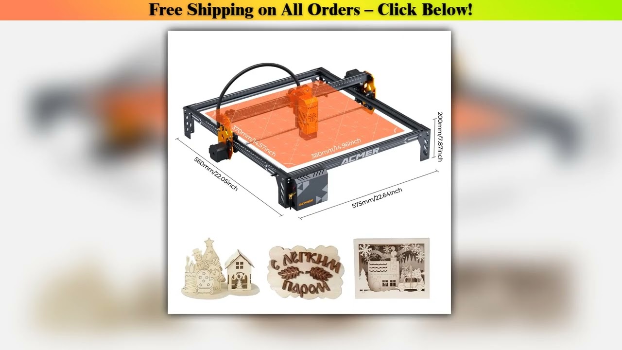 ACMER P1 S PRO 5.5W Laser Engraver 4455nm Blue Laser Cut Engraving Machine for Beginner M2 Laser