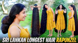 One of Sri Lanka's Longest Hair Girls | Rapunzel Hair