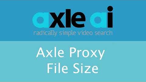 Axle Academy: Proxy Settings