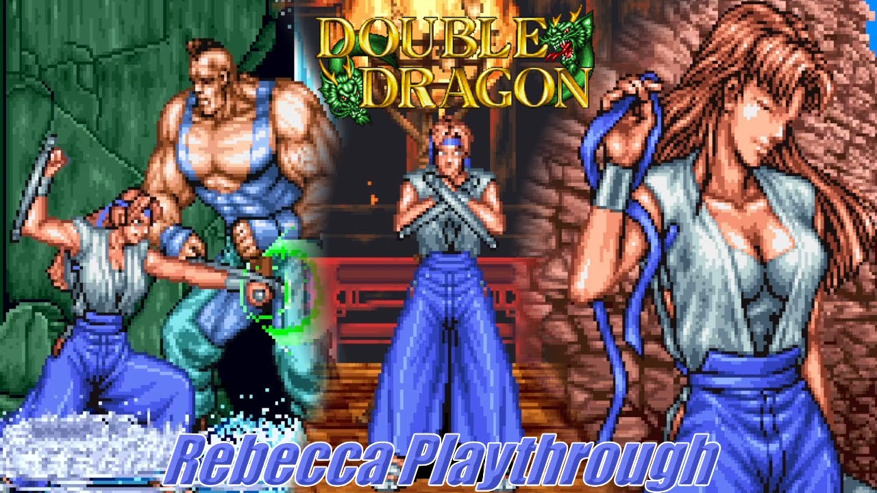 Double Dragon (Arcade 1995) (NeoGeo) - Rebecca Brielle  [Playthrough/LongPlay] 