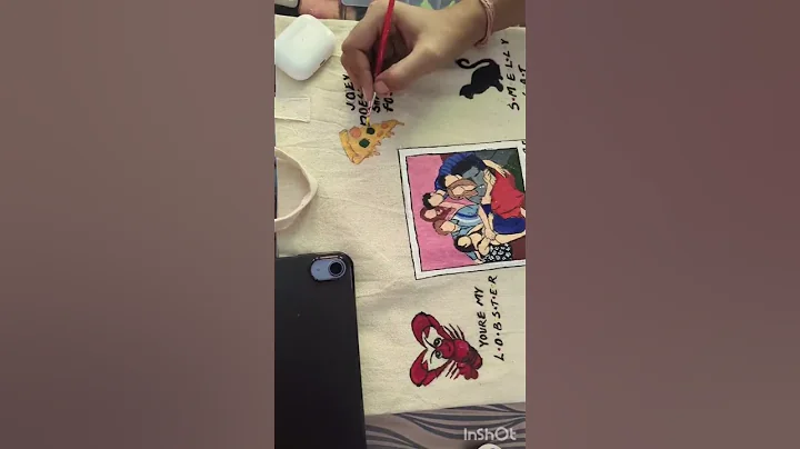 Paint with me 🎨🖌️ #totebag #diy #friends #youtubeshorts