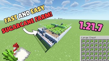 Minecraft SUPER FAST Automatic Sugarcane Farm 1.21.7 [FLYING  MACHINE!!]