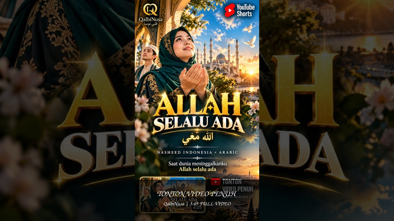 Allah Selalu Ada | الله معي 🤍 Nasheed Indonesia × Arabic #Shorts #shortvideo  #arabicnasheed
