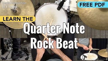 Quarter-Note Rock Beat - Beginner Drum Lesson & Free PDF Worksheet