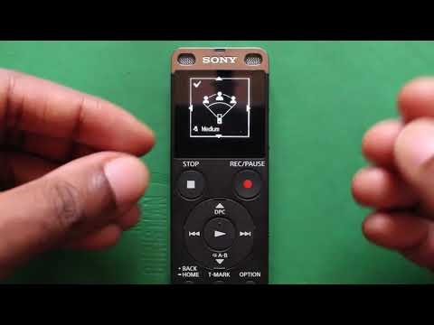 How to Use the Sony ICD ux560: Video 3 - Setting Internal and External Mic Sensitivity