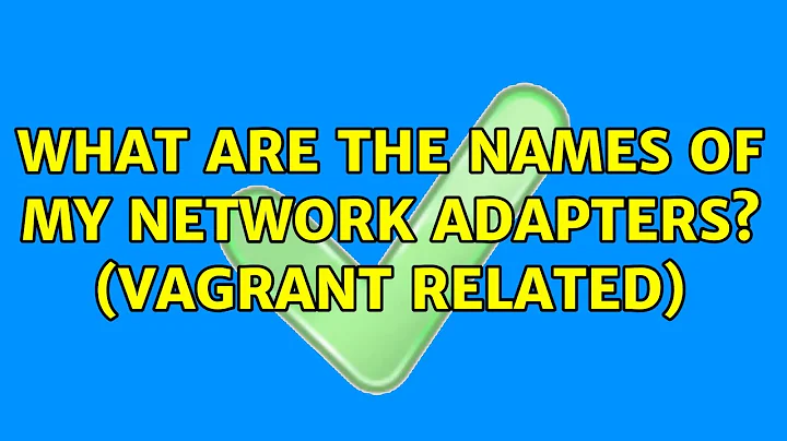 What are the names of my network adapters? (Vagrant related)