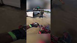 Biker Gets Push FLOODED CAR 🚗 💦 @paulsohard