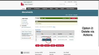 APS.edu: Delete a Document (Two Ways)