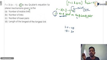 Practice Question 1: Grubler Criteria | Simple Mechanism | GATE Theory of Machines and Vibrations