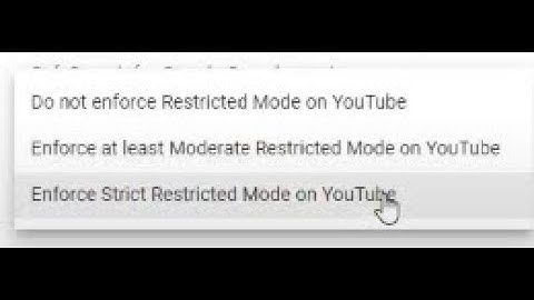 how to turn off restricted mode on youtube network administrator