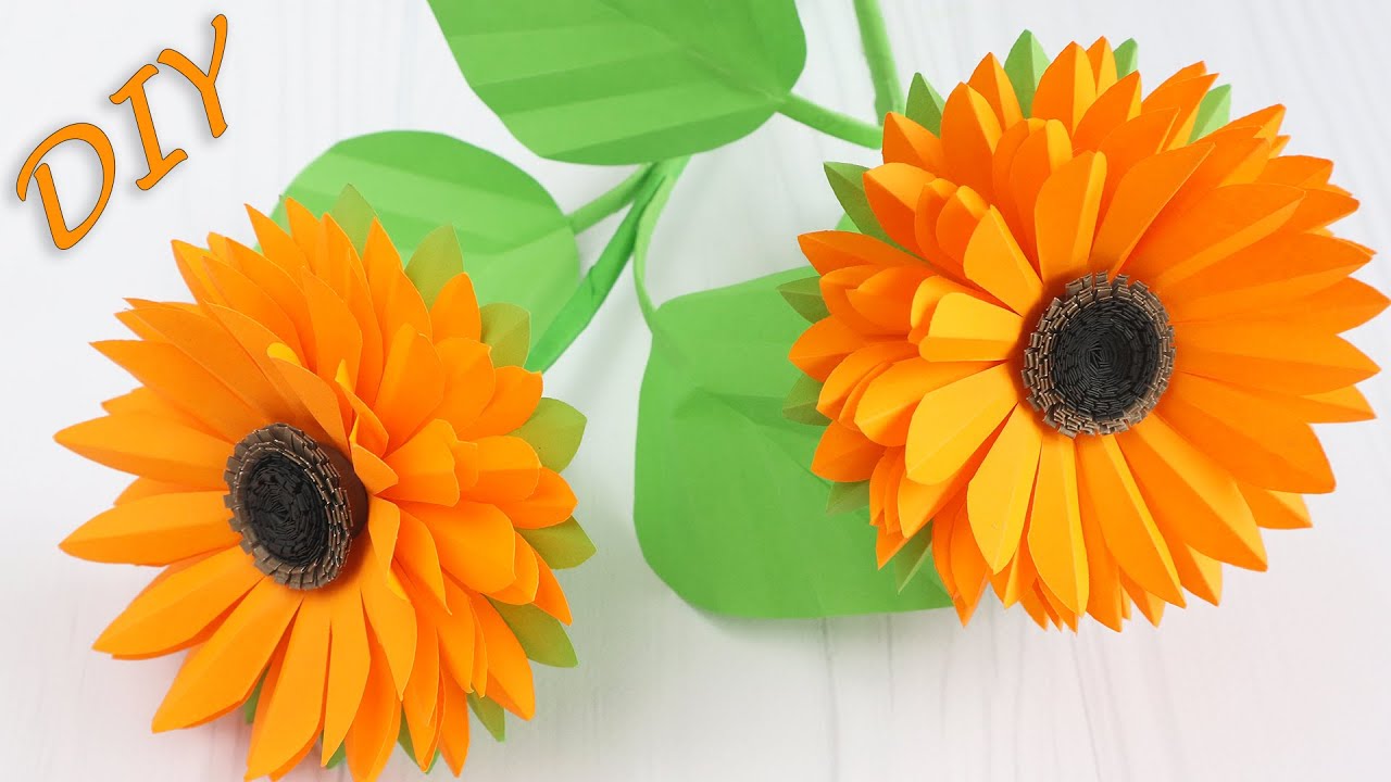 🌻Paper Sunflower🌻How to Make a Beautiful Flower of Paper