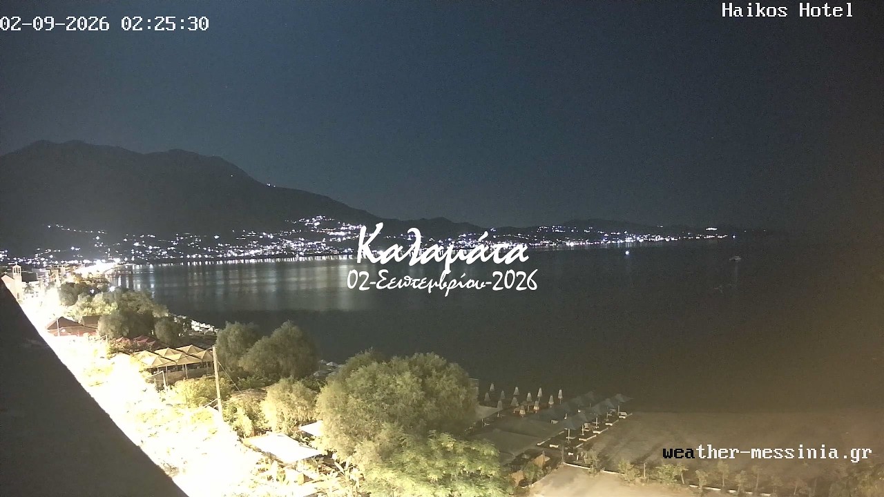 🌧️ 02-Σεπτεμβρίου-2026, Κάμερα Παραλία Καλαμάτας Timelapse, Timelapses.gr 🇬🇷