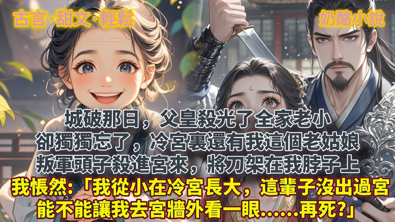 城破那日，父皇殺光了全家老小。卻獨獨忘了，冷宮裏還有我這個老姑娘。叛軍頭子殺進宮來，將刀架在我脖子上。我悵然:「我從小在冷宮長大,這輩子還沒出過宮門,能不能讓我去宮牆外看一眼...再死?」 