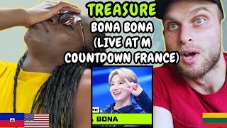 REACTION TO TREASURE (트레저) - BONA BONA (Live at MCOUNTDOWN IN FRANCE) | FIRST TIME WATCHING