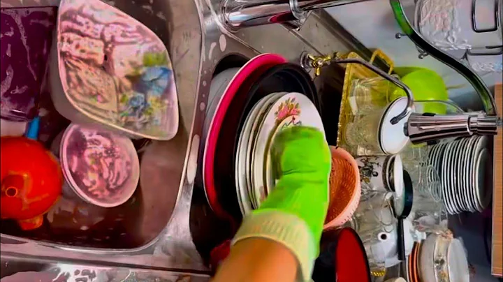  Relaxing Hand Dishwashing ASMR - SoothingWater & Bubble Sound