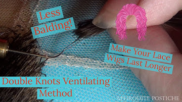 Double Knot Close Up | How to Double Knot Ventilate a Lace Wig | Double Knot Ventilation