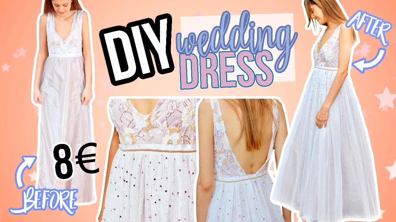 DIY Vestido de boda - Transformando un vestido de Aliexpress - YouTube