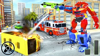 Firefighter Robot Transforming - Rescue Truck Driving Simulator | Android Gameplay #shorts screenshot 5