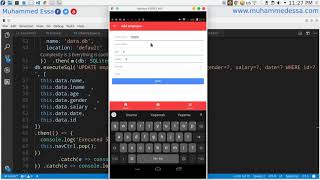 92   Ionic 3 SQLite Employee database project