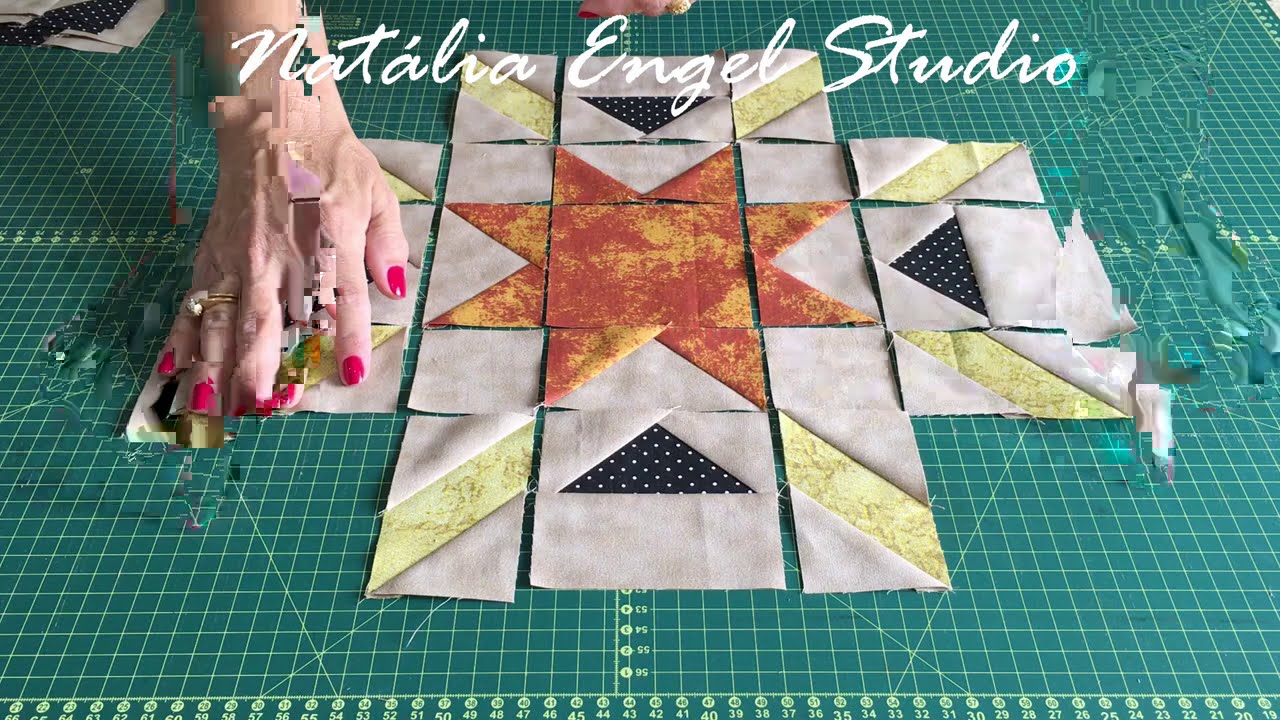 Bloco de Patchwork para Iniciantes | Passo a Passo | Natália Engel Studio