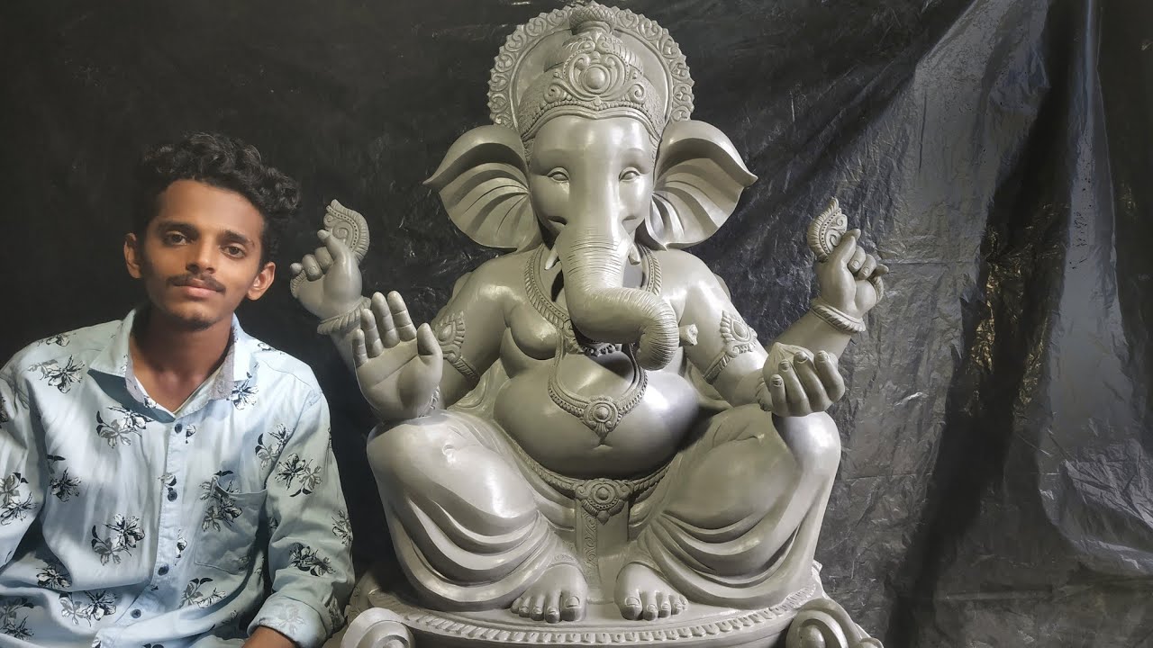 Ganesh idol making by Anant chougule ll clay model ll 2021 ll how to make Ganesh idol