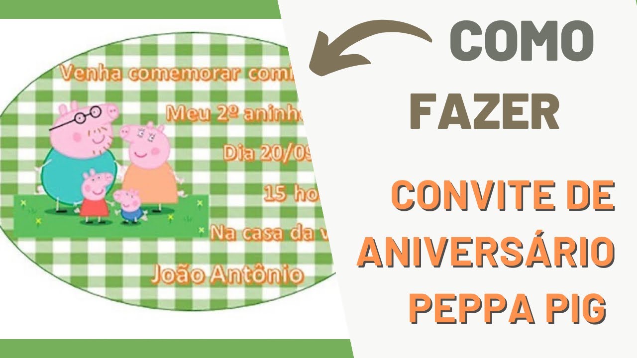 Peppa Pig Casa Convite Digital