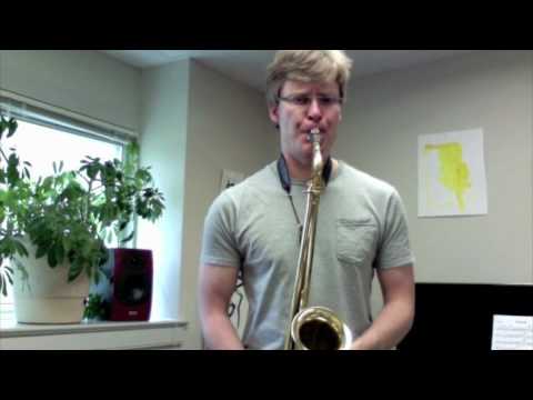 David Pope demonstrates the keyless alto saxophone