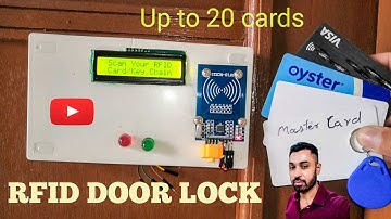 RFID Door Lock Using Arduino Nano , Add and Remove  Cards With Master Card Without reprogramming .