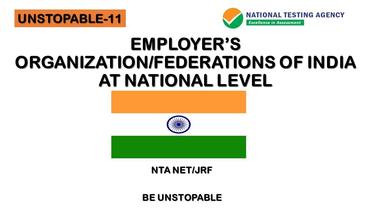 EMPLOYER'S ORGANISATION OF INDIA AT NATIONAL LEVEL ( हिंदी में ) LABOUR LAWS NET/JRF PAPER-2