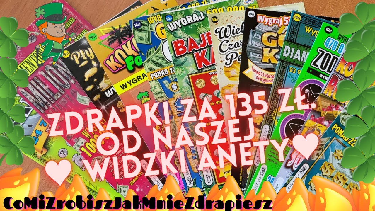 ZDRAPKI LOTTO 🥰♥ Kochani zdrapki od naszej jednej z widzek - Anetki - Serduszko dla niej ❤❤❤