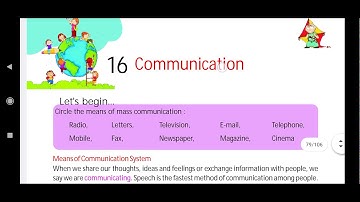 Class 4th SOCIAL STUDIES #Ch-16- Communication  Part-1