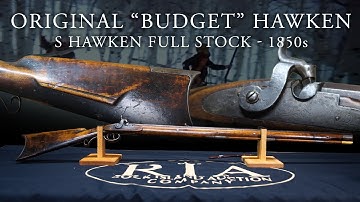Original Full Stock Hawken | S Hawken marked St. Louis Percussion Muzzleloader from the 1850s