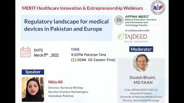 Regulatory landscape for medical devices -  Healthcare Innovation & Entrepreneurship Webinar 1