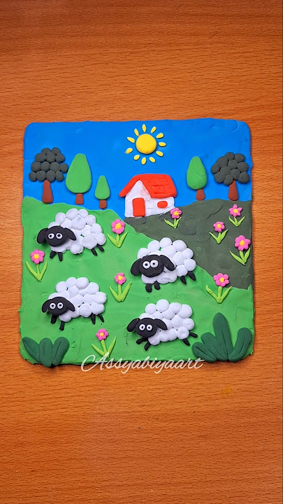 Creative ideas for children from cardboard and clay