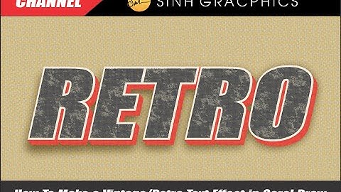 Typography tutorial | How To Make a Vintage Retro Text Effect in Corel Draw - coreldraw toturial