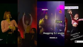 Blackpink Lisa at Dj snake party & Hugging Dj snake🥳🥳