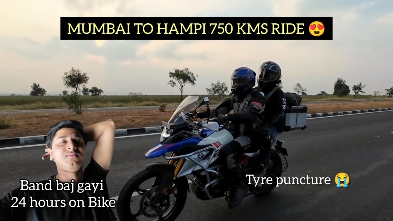 MUMBAI TO HAMPI ON BMW G310 GS 🔥 | 750 KMS RIDE TO KARNATAKA