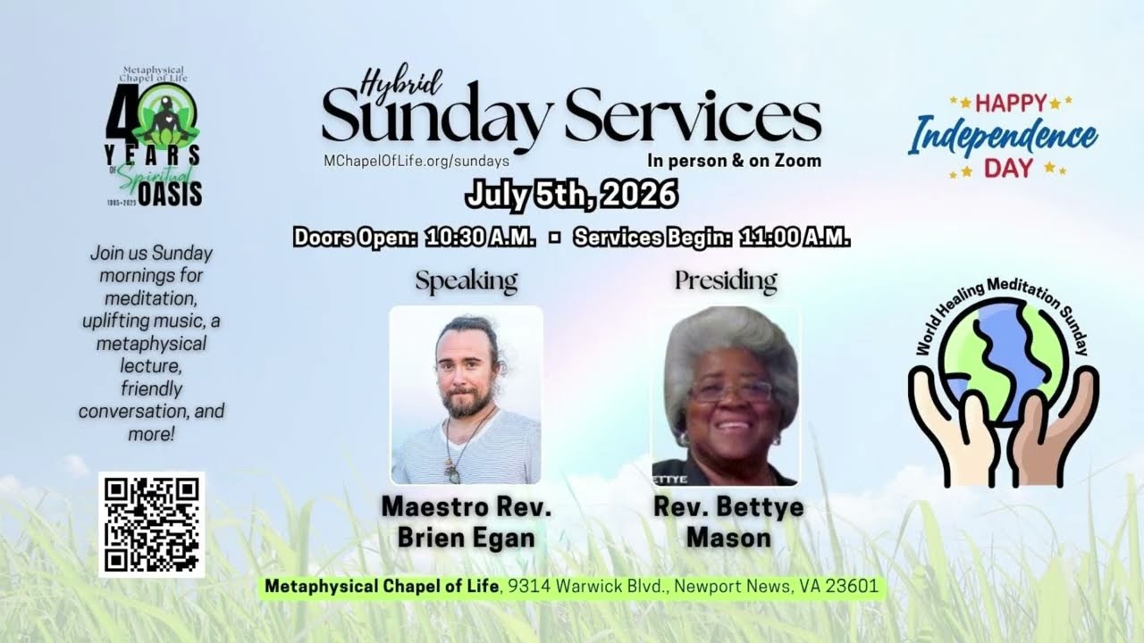 Maestro Rev. Brien Egan - Great Grief | Metaphysical Chapel of Life - Newport News VA
