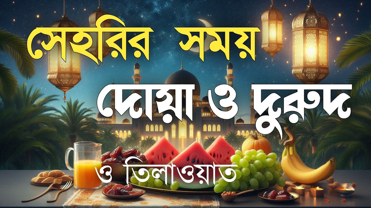 সেহরির সময় দোয়া, দরুদ শরীফ ও কুরআন তিলাওয়াত | Sehri Dua & durud sharif Beautiful Quran Recitation