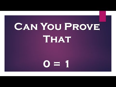 Proof That "0=1" fool Your Friends with Beauty Of Mathematics | Part-3
